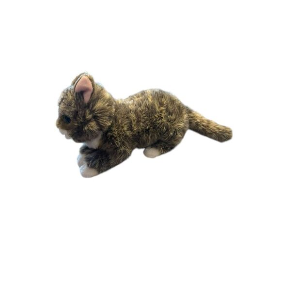 Cuddle Barn Lil Bub Tabby Cat Kitten Kitty Big Green Eyes Plush Stuffed Toy 18" - Picture 3 of 13